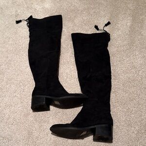 Call It Spring Black Over the Knee Boots
